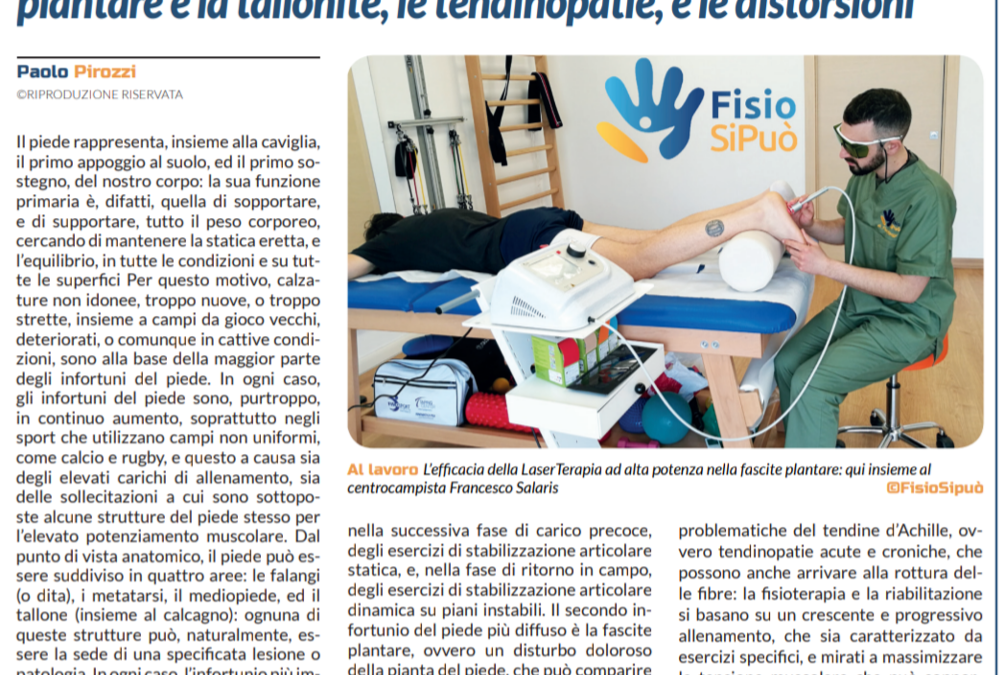 Gli infortuni del Piede: la frattura da stress, la fascite plantare e la tallonite, le tendinopatie, e le distorsioni